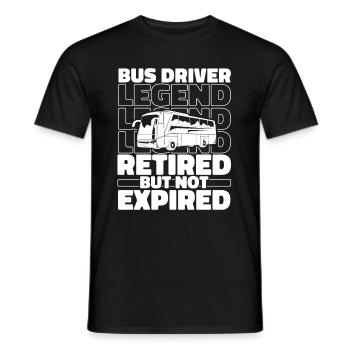 Bus Bus Retired Bus Driver - Men's T-Shirt - black - Front - AI Model Male 178 light (178cm)