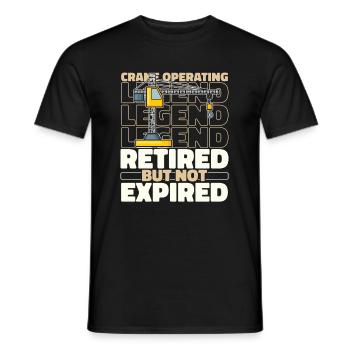 Crane driver Retired crane operator - Men's T-Shirt - black - Front - AI Model Male 178 light (178cm)