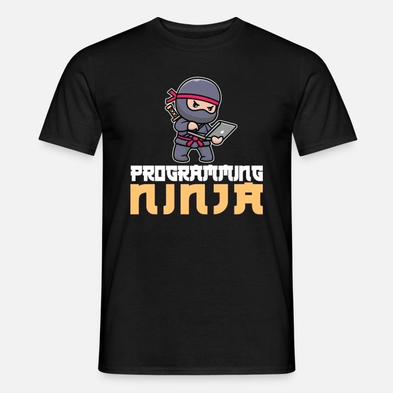 Entwickler Coder Programmierer Ninja - Männer T-Shirt - Schwarz