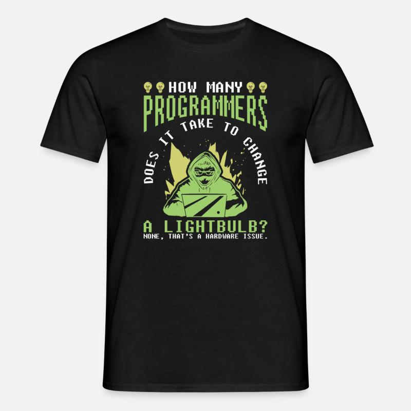 Entwickler Coder Programmierer Witzig - Männer T-Shirt - Schwarz
