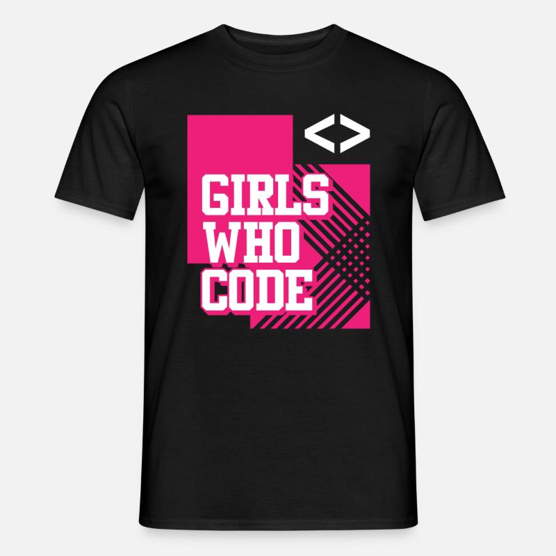 Developer Coder Programmer Girl - Men's T-Shirt - black
