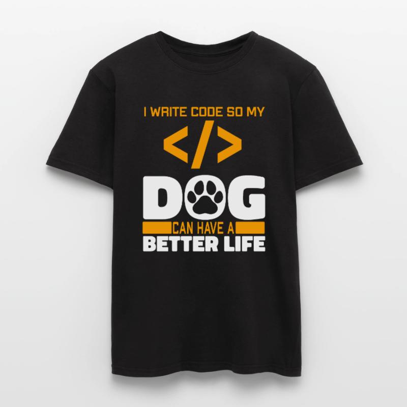 Développeur Coder Programmeur Chien T-shirt homme