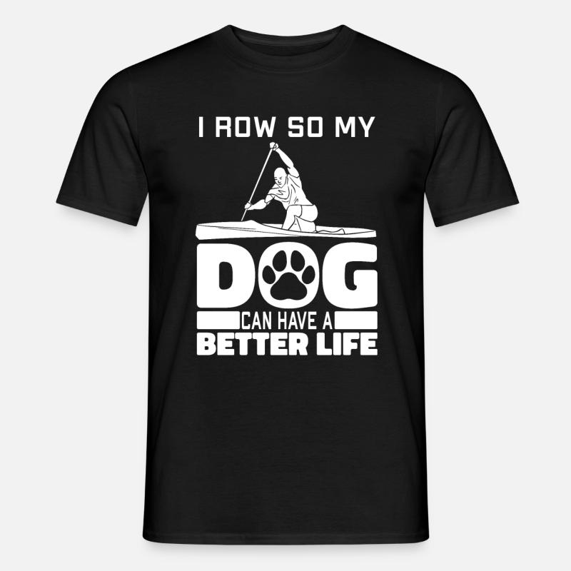 Rowing Rowing Dog - Men's T-Shirt - black