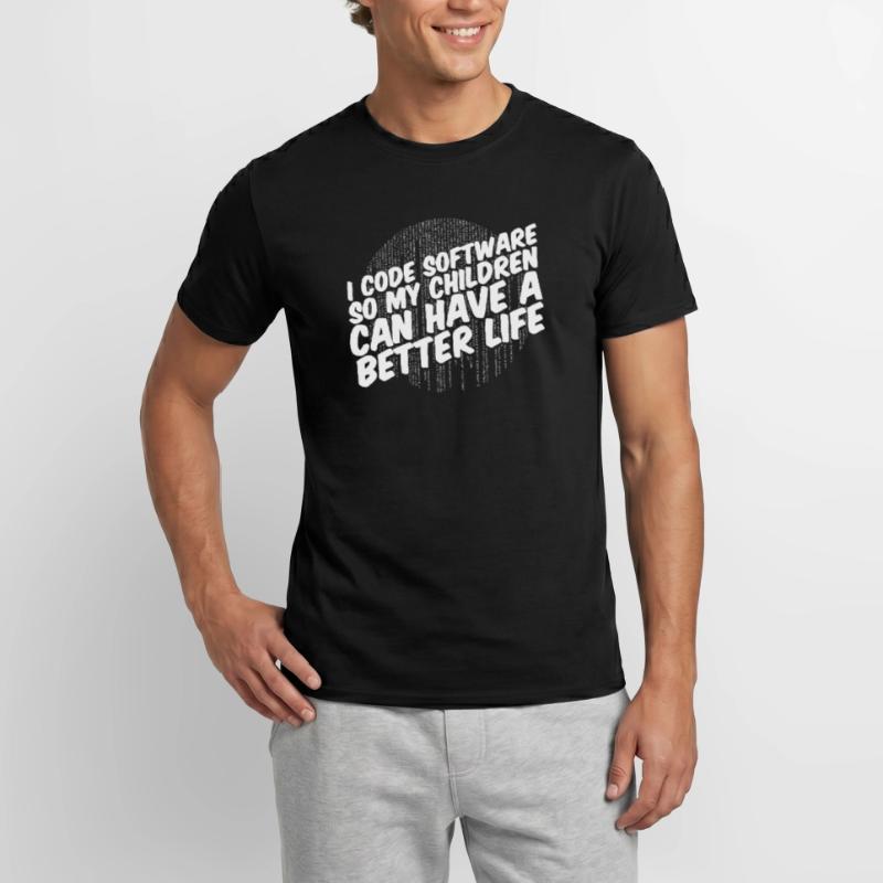 Entwickler Coder Programmierer Programmierer Männer T-Shirt