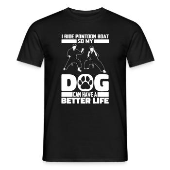 Taekwondo Hund - Männer T-Shirt - Schwarz - Vorne - AI Model Male 178 light (178cm)