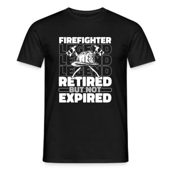 Pompier à la retraite - T-shirt homme - noir - Devant - AI Model Male 178 light (178cm)