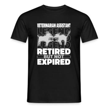 Assistant vétérinaire Assistant vétérinaire à la retraite - T-shirt homme - noir - Devant - AI Model Male 178 light (178cm)