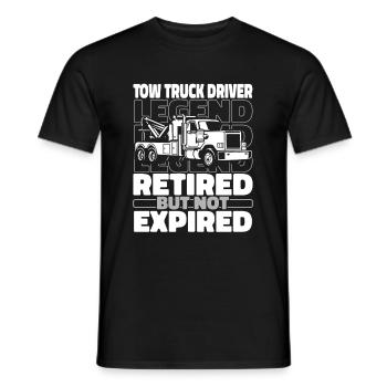 Service de remorquage Dépanneuse retirée du service - T-shirt homme - noir - Devant - AI Model Male 178 light (178cm)