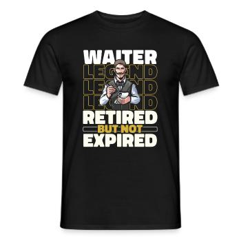 Serveur Serveuse à la retraite - T-shirt homme - noir - Devant - AI Model Male 178 light (178cm)