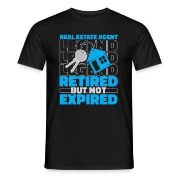 Retired Real Estate Agent - Men's T-Shirt - black - Front - AI Model Male 178 light (178cm)