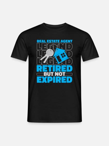 Retired Real Estate Agent - Men's T-Shirt - black