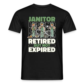 Retired caretaker - Men's T-Shirt - black - Front - AI Model Male 178 light (178cm)