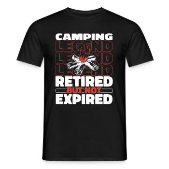 Retired camping tent - Men's T-Shirt - black - Front - AI Model Male 178 light (178cm)