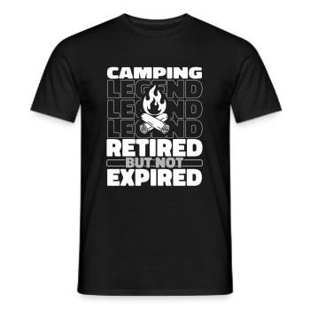 Retired camping tent - Men's T-Shirt - black - Front - AI Model Male 178 light (178cm)