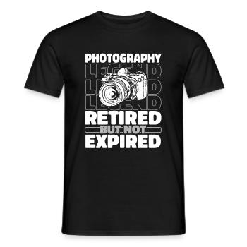 Photographer Photography Retired Camera - Men's T-Shirt - black - Front - AI Model Male 178 light (178cm)