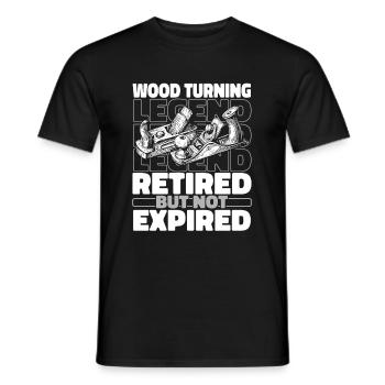 Woodturning turners in retirement - Men's T-Shirt - black - Front - AI Model Male 178 light (178cm)