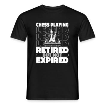 Retired chess - Men's T-Shirt - black - Front - AI Model Male 178 light (178cm)