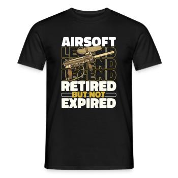 Airsoft à la retraite - T-shirt homme - noir - Devant - AI Model Male 178 light (178cm)