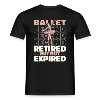 Retired Ballet Balerina - Men's T-Shirt - black - Front - AI Model Male 178 light (178cm)