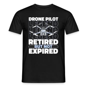Drone Quadcopter Retired - Men's T-Shirt - black - Front - AI Model Male 178 light (178cm)