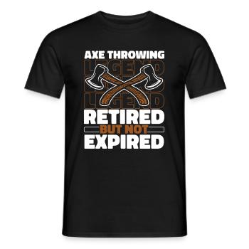 Axe throwing Retired axe throwers - Men's T-Shirt - black - Front - AI Model Male 178 light (178cm)