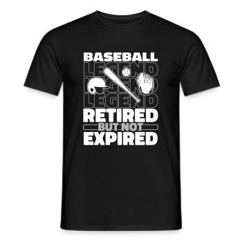 Baseball à la retraite - T-shirt homme - noir - Devant - AI Model Male 178 light (178cm)