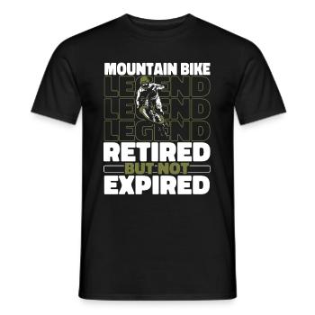 Mountain bike mountain biker Mtb retired - Men's T-Shirt - black - Front - AI Model Male 178 light (178cm)