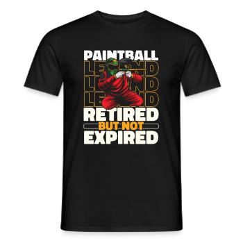 Paintball à la retraite - T-shirt homme - noir - Devant - AI Model Male 178 light (178cm)