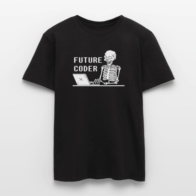 Développeur Coder Programmeur Squelette T-shirt homme