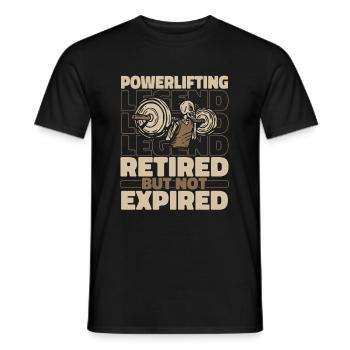 Dynamophilie Powerlifter à la retraite - T-shirt homme - noir - Devant - AI Model Male 178 light (178cm)