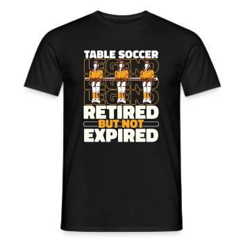Retired table football - Men's T-Shirt - black - Front - AI Model Male 178 light (178cm)