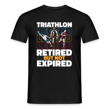 Triathlon Triathlete Retired - Men's T-Shirt - black - Front - AI Model Male 178 light (178cm)