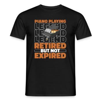 Pianiste Piano Piano Retraité - T-shirt homme - noir - Devant - AI Model Male 178 light (178cm)