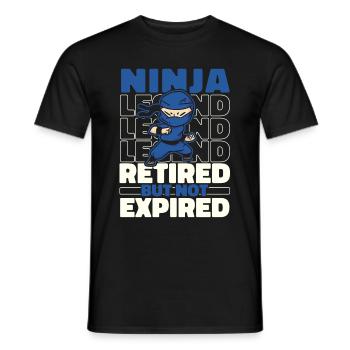 Ninja Im Ruhestand - Männer T-Shirt - Schwarz - Vorne - AI Model Male 178 light (178cm)