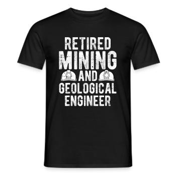 Retired Engineer Mining Engineer - Men's T-Shirt - black - Front - AI Model Male 178 light (178cm)