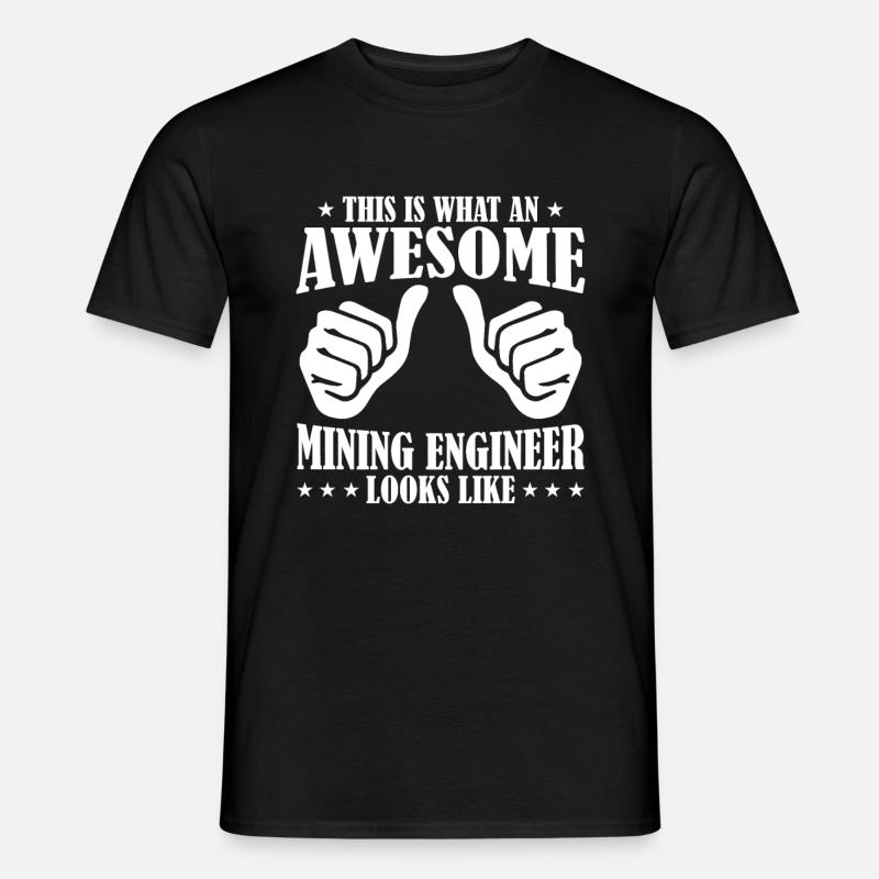 Engineer Komisch Mining Engineer - Men’s T-shirt - black