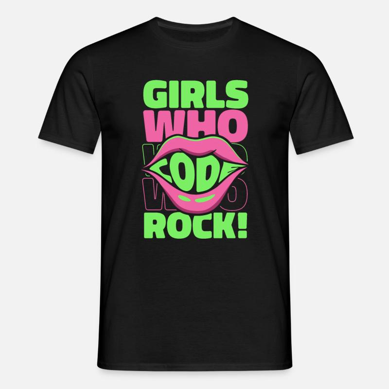 Développeur Coder Programmeur Girl - T-shirt Homme - noir