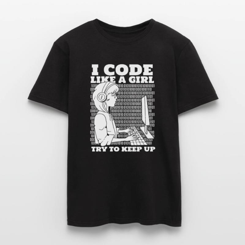 Developer Coder Programmer Girl Men's T-Shirt