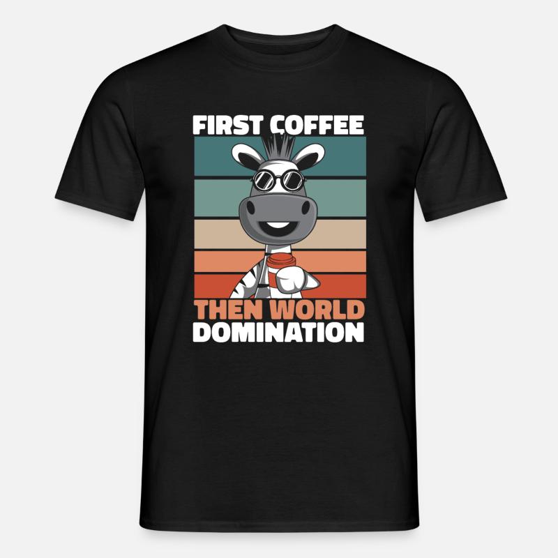 Zebra - Männer T-Shirt - Schwarz