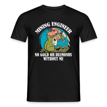 Engineer Lustig Mining Engineer - Men's T-Shirt - black - Front - AI Model Male 178 light (178cm)
