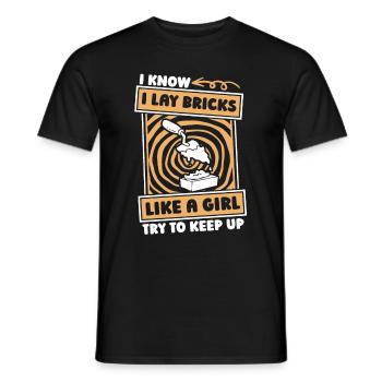 Maurer Mädchen - Männer T-Shirt - Schwarz - Vorne - AI Model Male 178 light (178cm)