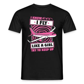 Hôtesse de l’air drôle - T-shirt homme - noir - Devant - AI Model Male 178 light (178cm)