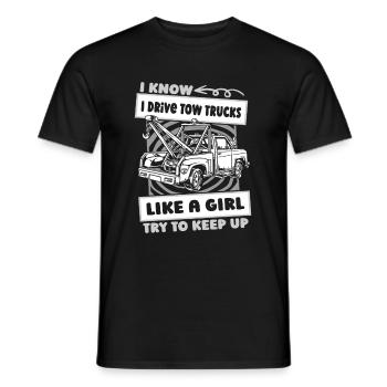 Service de remorquage dépanneuse drôle - T-shirt homme - noir - Devant - AI Model Male 178 light (178cm)