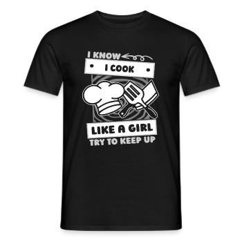 Cook Cooking Utensils - Men's T-Shirt - black - Front - AI Model Male 178 light (178cm)