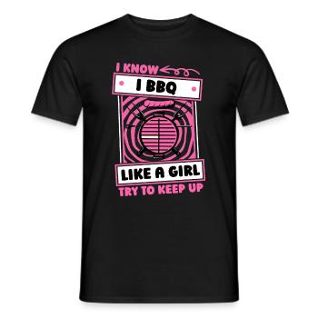 Filles BBQ - T-shirt homme - noir - Devant - AI Model Male 178 light (178cm)