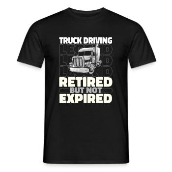 Truck Driver Trucker Truck Driver Retired - Men's T-Shirt - black - Front - AI Model Male 178 light (178cm)