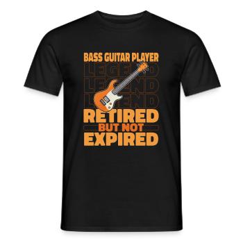 Bassist Bass Gitarre Basser Im Ruhestand - Männer T-Shirt - Schwarz - Vorne - AI Model Male 178 light (178cm)