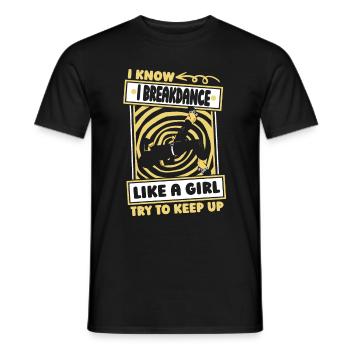 Breakdance Breakdancer Breakdancing Funny - Men's T-Shirt - black - Front - AI Model Male 178 light (178cm)