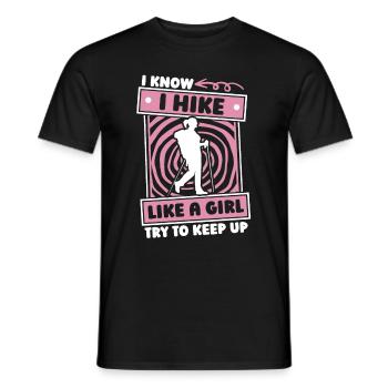 Randonnées Wanderer Girls - T-shirt homme - noir - Devant - AI Model Male 178 light (178cm)