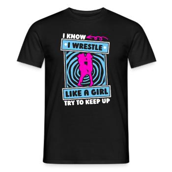 Wrestling Wrestler Mädchen - Männer T-Shirt - Schwarz - Vorne - AI Model Male 178 light (178cm)